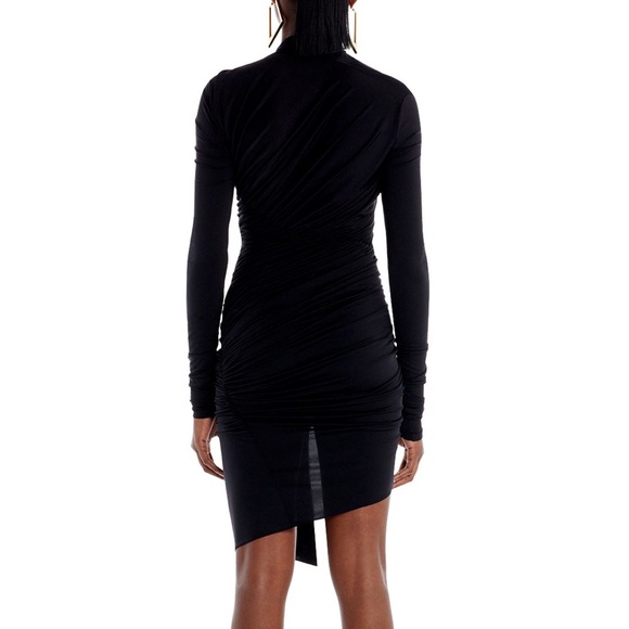 MUGLER black dress with swirling and cut-out details. Size FR 46 (US size 14). - Picture 5 of 7
